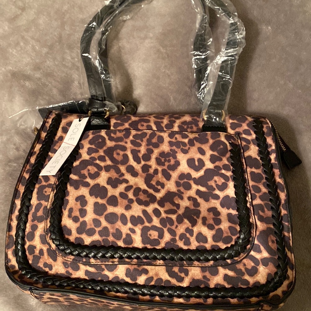Sole Society Leopard Animal print purse